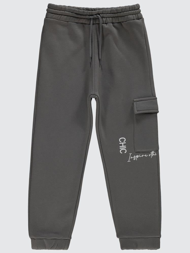 Civil Girls Chic Baskılı 6-9 Yaş Eşofman Altı - Gri