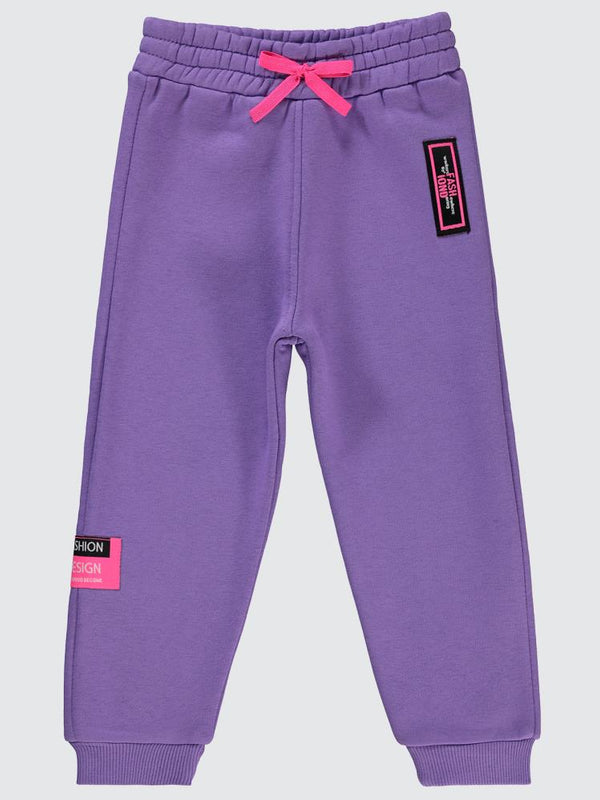 Civil Girls Fashion Aksesuarlı 2-5 Yaş Eşofman Altı - Lila