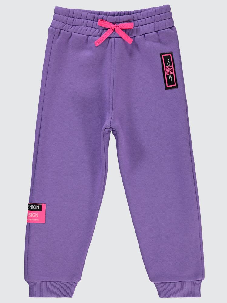 Civil Girls Fashion Aksesuarlı 2-5 Yaş Eşofman Altı - Lila