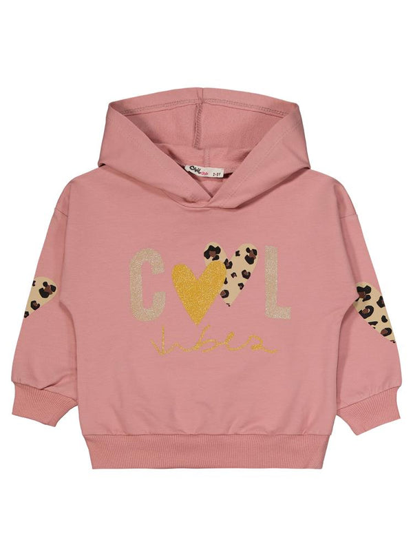 8972 Civil Girls Cool Baskılı 2-5 Yaş Eşofman Takımı - Pembe