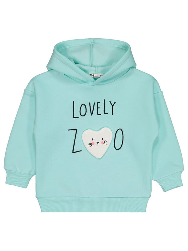 Civil Girls Lovely Baskılı 2-5 Yaş Sweatshirt - Yeşil
