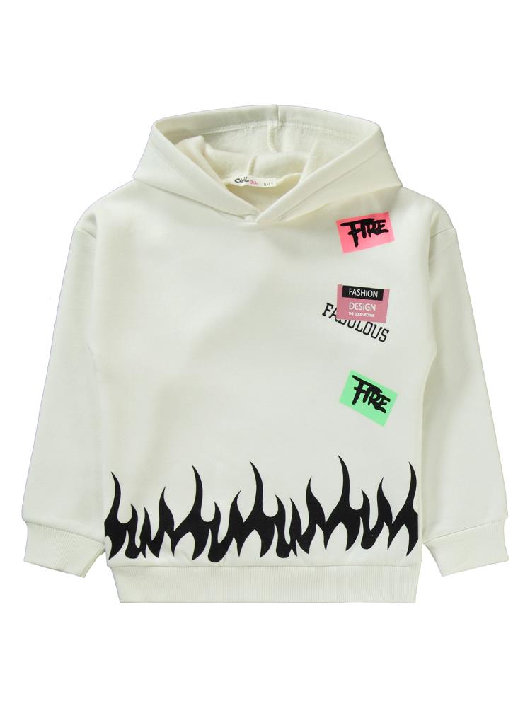 Civil Girls Alev Baskılı 6-9 Yaş Eşofman Takımı - Ekru