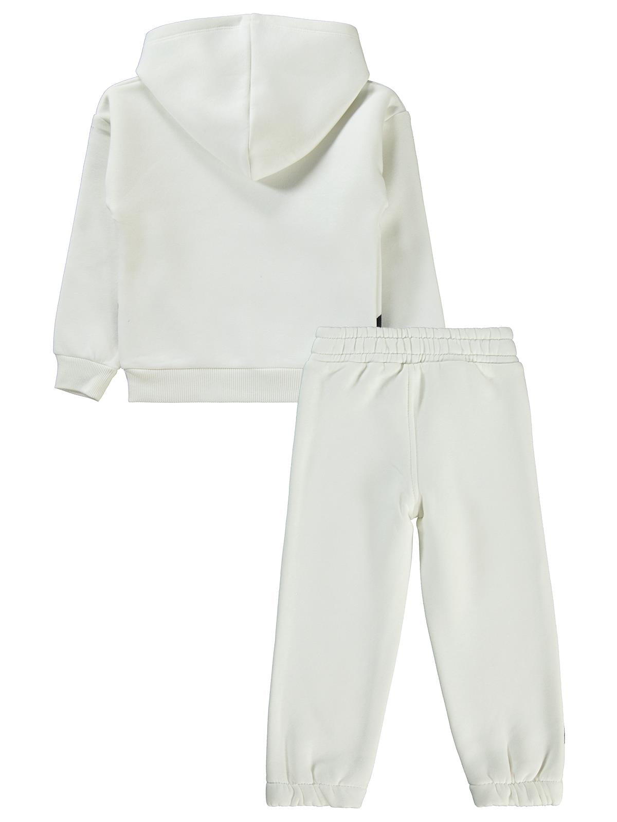 Civil Girls Alev Baskılı 2-5 Yaş Eşofman Takımı - Ekru