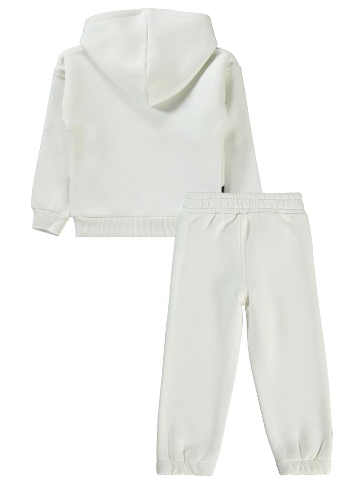 Civil Girls Alev Baskılı 2-5 Yaş Eşofman Takımı - Ekru