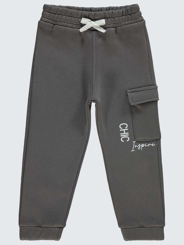 Civil Girls Chic Baskılı 2-5 Yaş Eşofman Altı - Gri