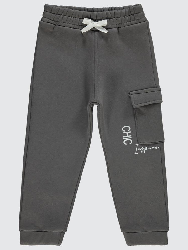 Civil Girls Chic Baskılı 2-5 Yaş Eşofman Altı - Gri