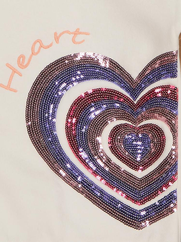 Civil Girls Kalp Baskılı 6-9 Yaş Eşofman Takımı - Bej