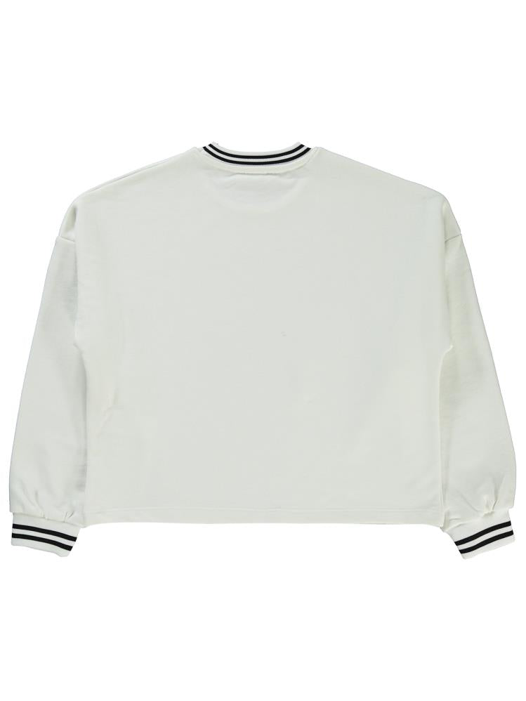 Civil Girls California Baskılı 10-13 Yaş Sweatshirt - Ekru