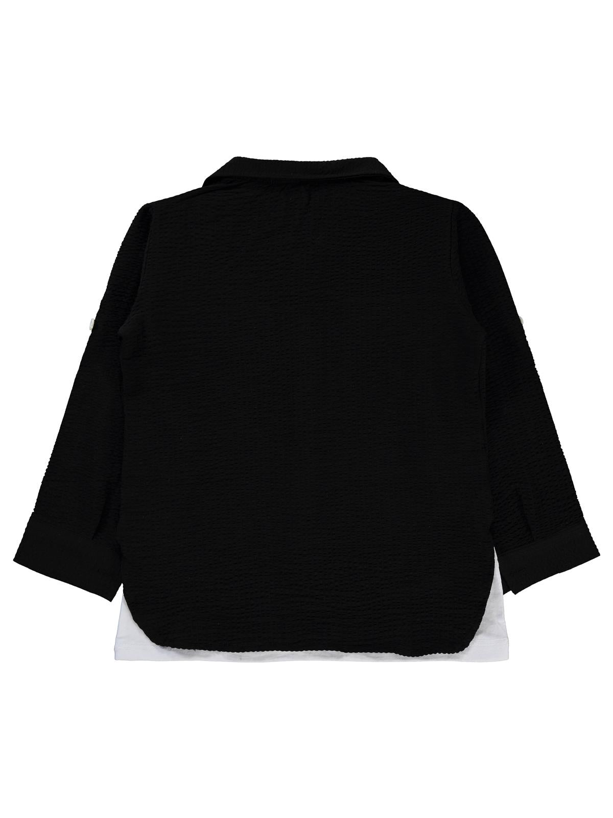 Civil Girls Sahte Cepli 6-9 Yaş Gömlek - Siyah