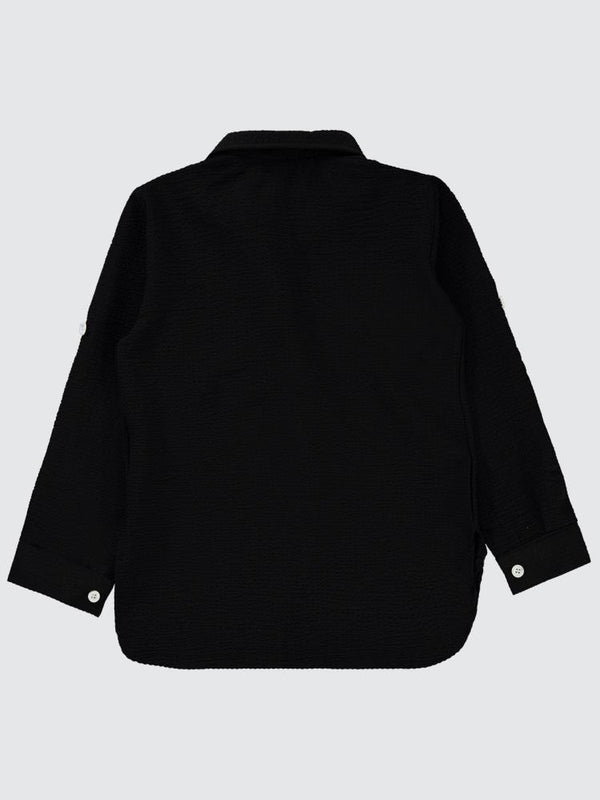 Civil Girls Sahte Cepli 6-9 Yaş Gömlek - Siyah