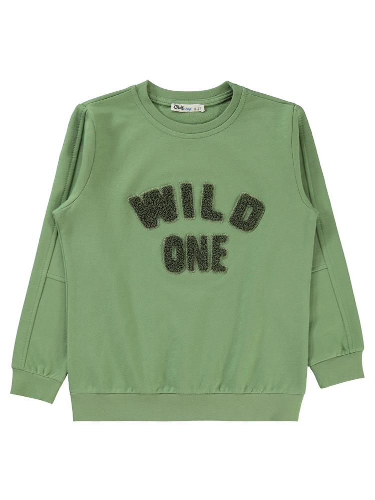 Civil Boys Wıld One Nakışlı 6-9 Yaş Sweatshirt - Haki