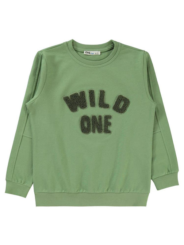 Civil Boys Wıld One Nakışlı 10-13 Yaş Sweatshirt - Haki