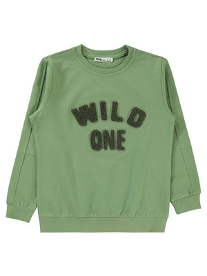 Civil Boys Wıld One Nakışlı 10-13 Yaş Sweatshirt - Haki