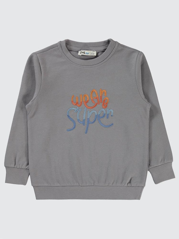 Civil Boys Super Baskılı 2-5 Yaş Sweatshirt - Gri