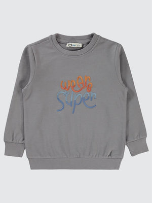 Civil Boys Super Baskılı 2-5 Yaş Sweatshirt - Gri