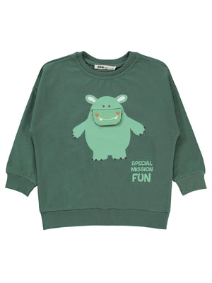 Civil Boys Specıal Mıssıon Fun Baskılı 2-5 Yaş Sweatshirt - Haki