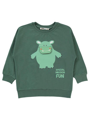 Civil Boys Specıal Mıssıon Fun Baskılı 2-5 Yaş Sweatshirt - Haki