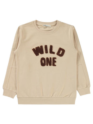 Civil Boys Wıld One Nakışlı 6-9 Yaş Sweatshirt - Bej