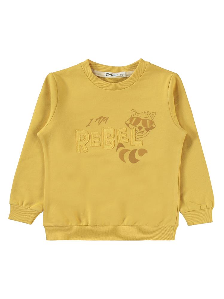 Civil Boys Rebel Baskılı 2-5 Yaş Eşofman Takımı - Hardal