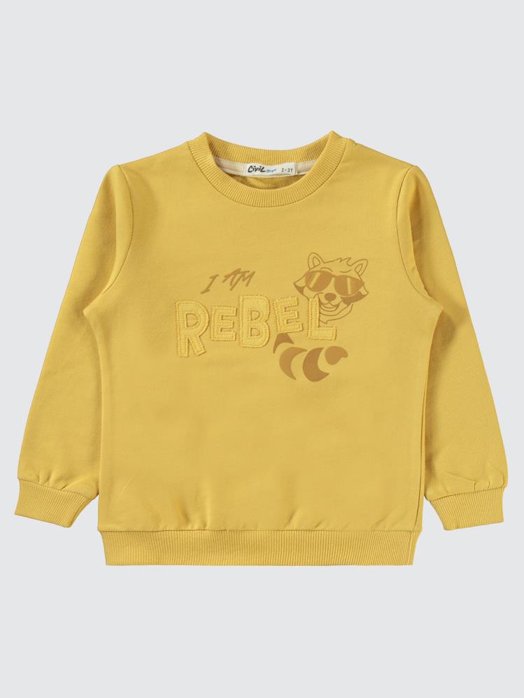 Civil Boys Rebel Baskılı 2-5 Yaş Eşofman Takımı - Hardal