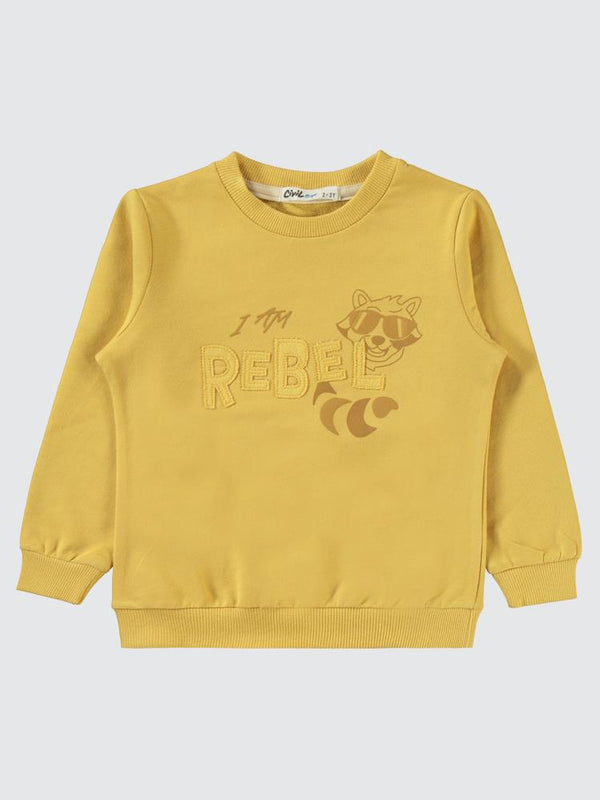 Civil Boys Rebel Baskılı 2-5 Yaş Eşofman Takımı - Hardal