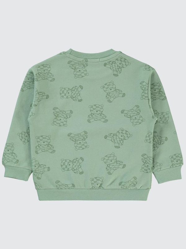 Civil Boys Ayıcık Baskılı 2-5 Yaş Sweatshirt - Haki
