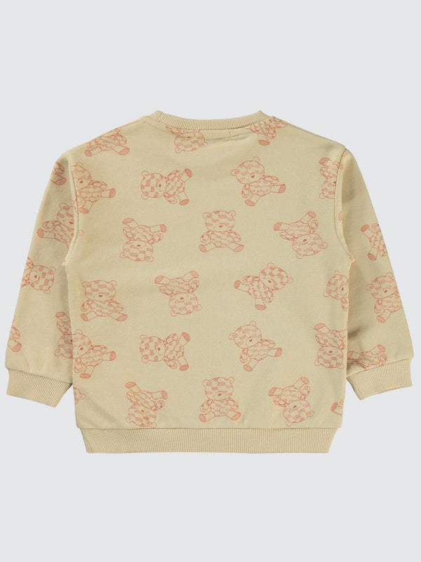 Civil Boys Ayıcık Baskılı 2-5 Yaş Sweatshirt - Bej