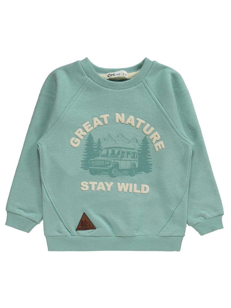 Civil Boys Great Nature Baskılı 2-5 Yaş Eşofman Takımı - Yeşil