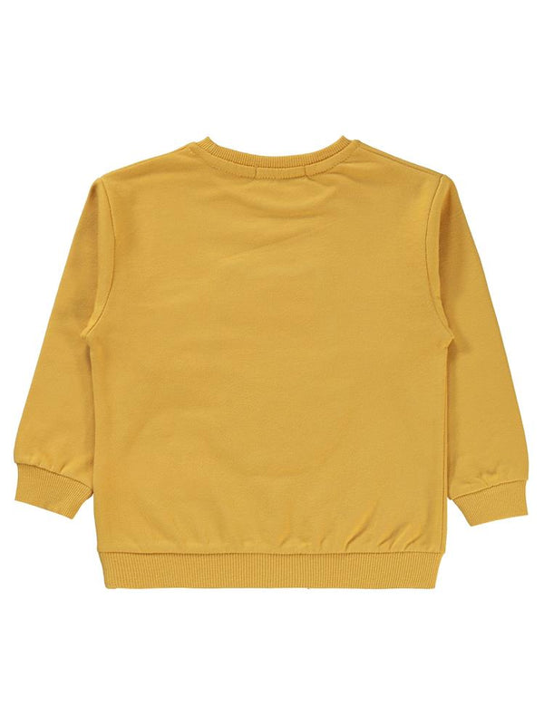 Civil Boys Kedi Nakışlı 2-5 Yaş Sweatshirt - Hardal