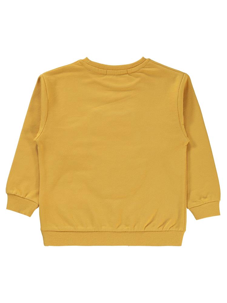 Civil Boys Kedi Nakışlı 2-5 Yaş Sweatshirt - Hardal