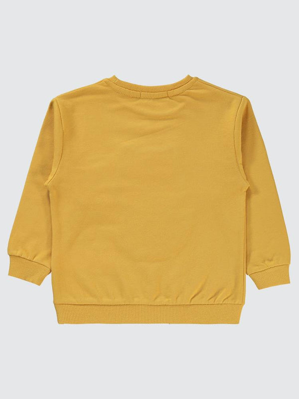 Civil Boys Kedi Nakışlı 2-5 Yaş Sweatshirt - Hardal