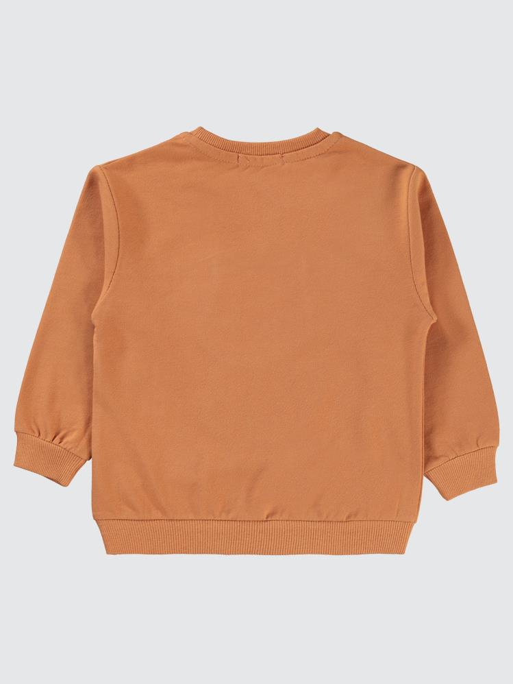Civil Boys Kedi Nakışlı 2-5 Yaş Sweatshirt - Turuncu