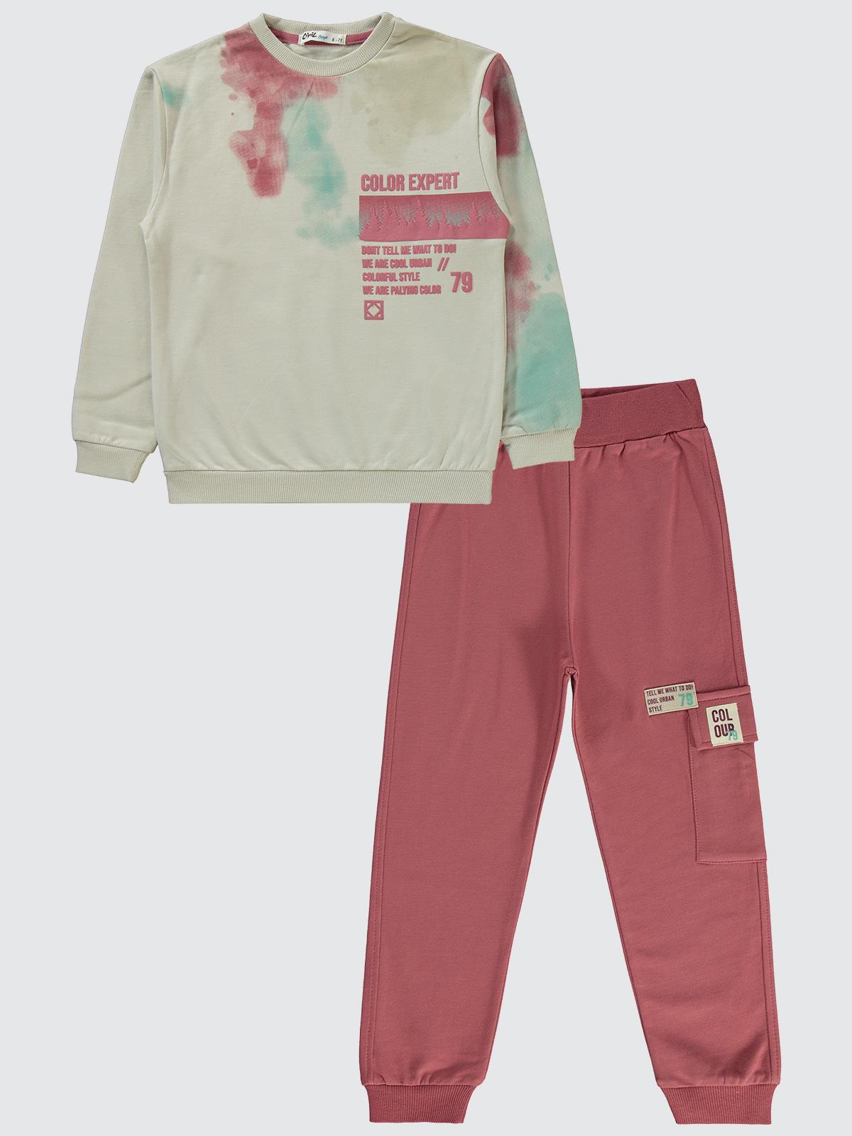 Civil Boys Color Expert Baskılı 6-9 Yaş Eşofman Takımı - Bordo