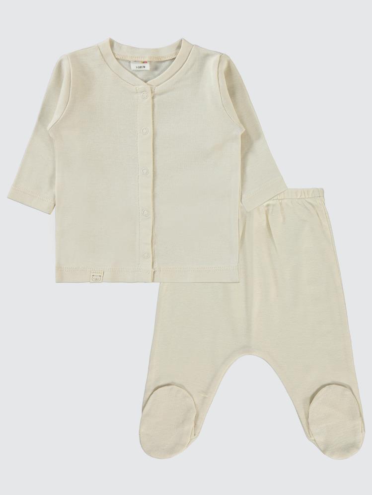 Civil Baby Düz 1-6 Ay Pijama Takımı - Bej