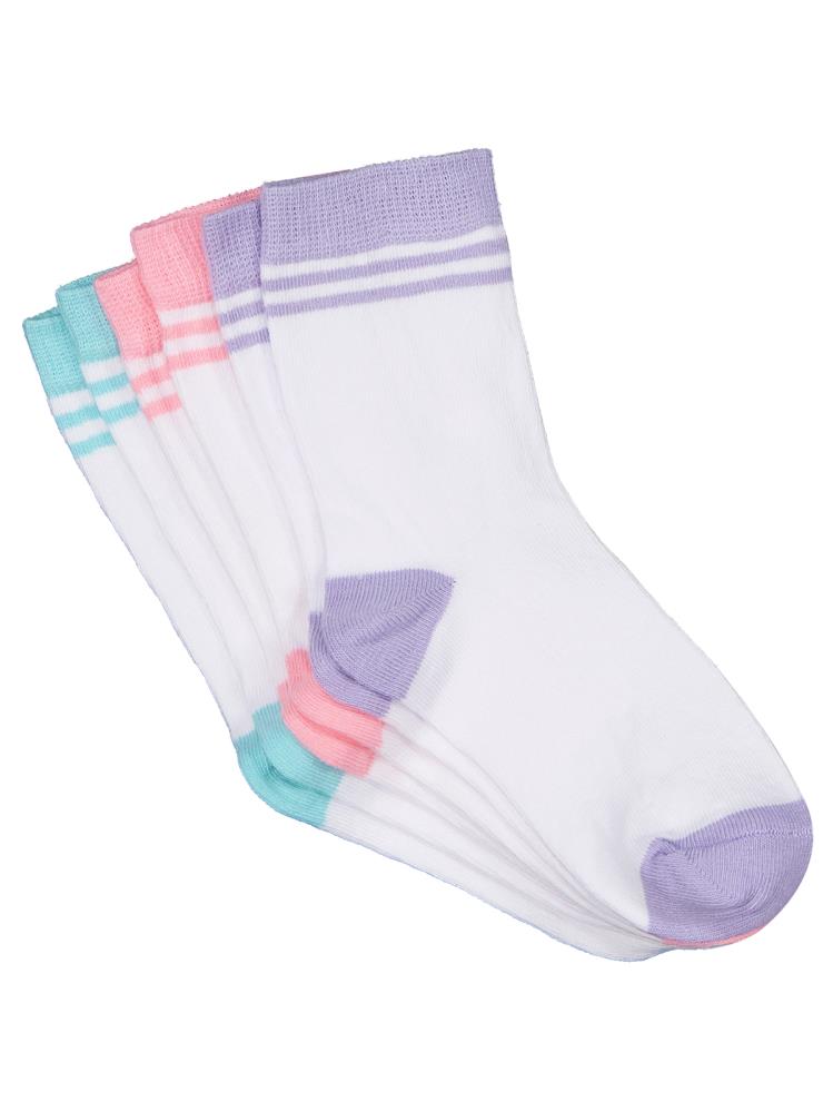 Civil Girls Basic Çift Çizgili 3'lü 2-12 Yaş Kız Soket Çorap