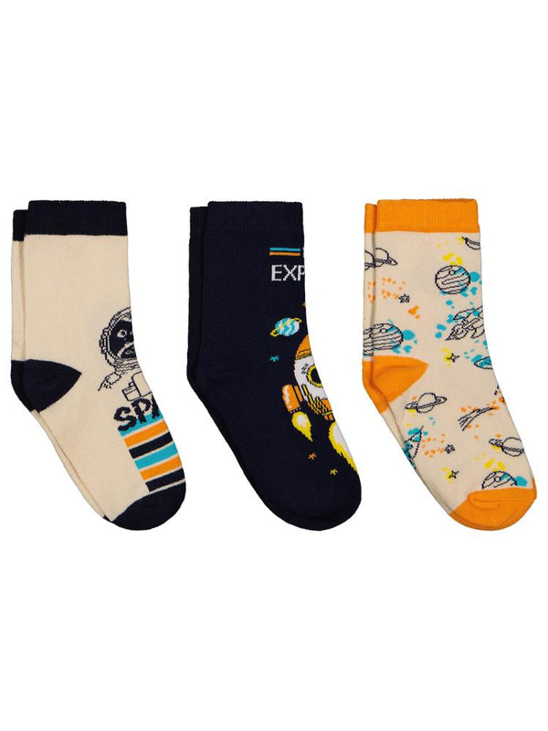 Civil Boys Space 3'lü 2-12 Yaş Erkek Soket Çorap