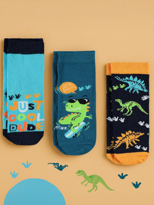 Civil Boys Just Dino 3'lü 2-12 Yaş Erkek Soket Çorap