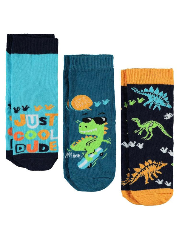 Civil Boys Just Dino 3'lü 2-12 Yaş Erkek Soket Çorap