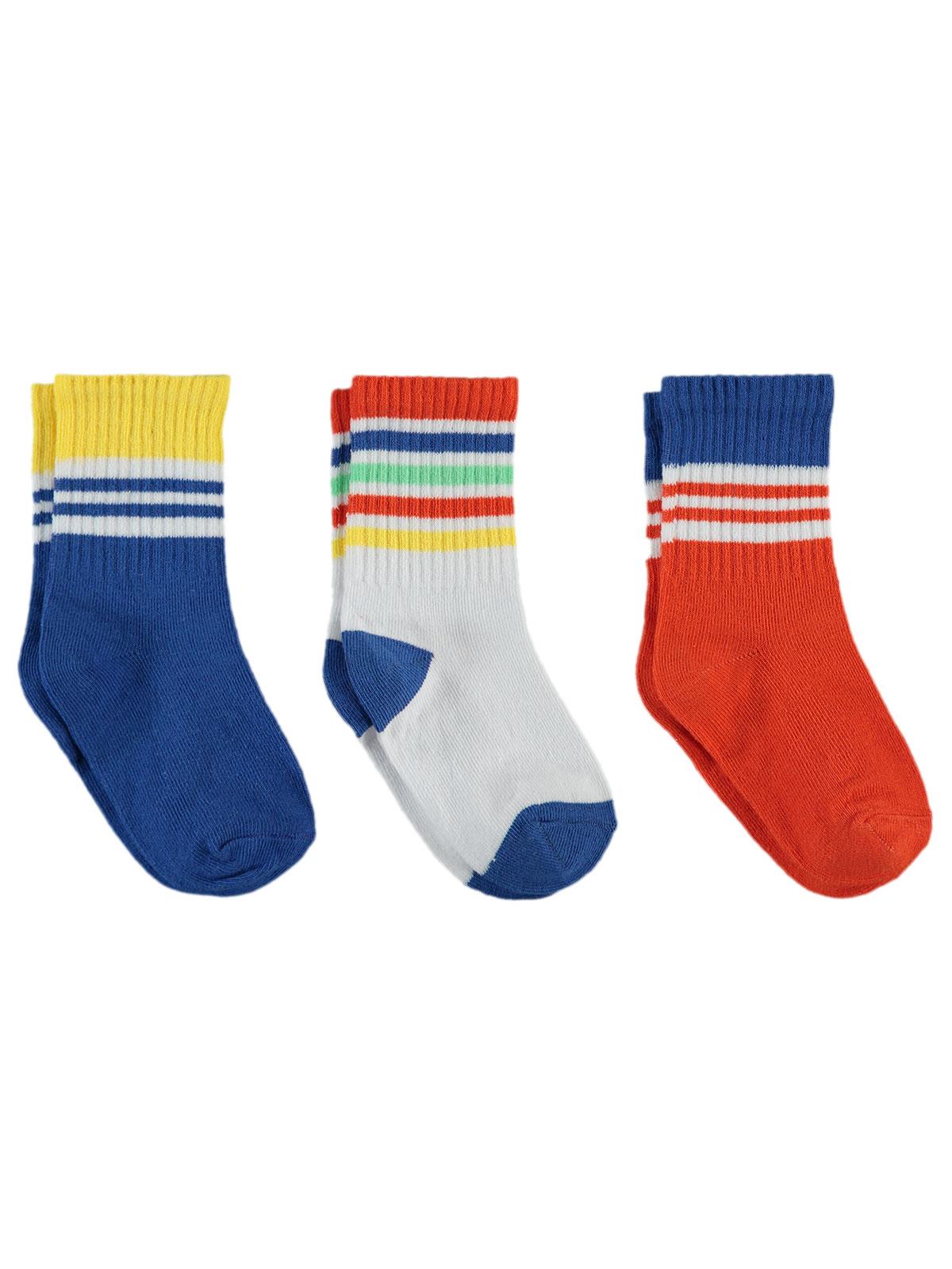 Civil Boys Colorful 3'lü 2-12 Yaş Erkek Soket Çorap