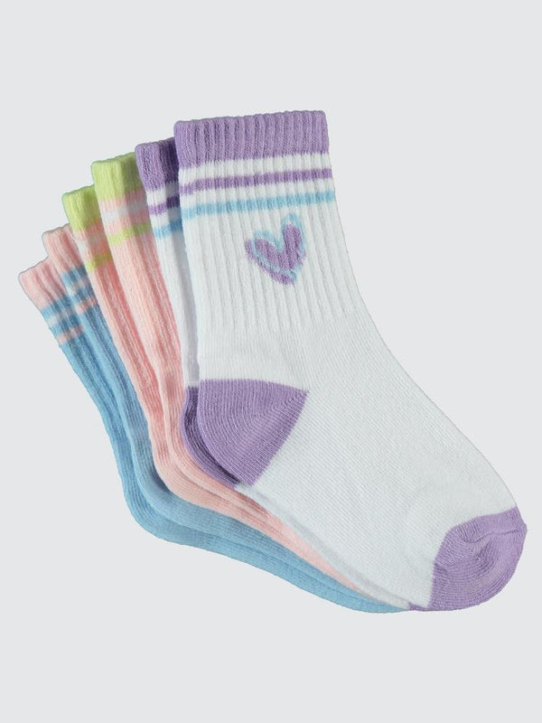 Civil Girls Kalp 3'lü 2-12 Yaş Kız Soket Çorap