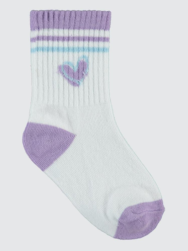 Civil Girls Kalp 3'lü 2-12 Yaş Kız Soket Çorap