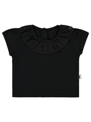 Civil Baby Yaka Brodeli 6-18 Ay Tişört - Siyah
