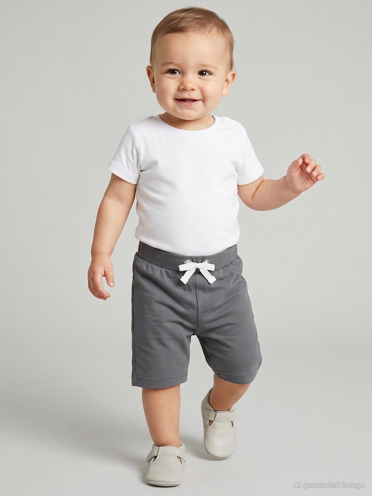 Civil Baby Ribanalı 6-18 Ay Erkek Kapri - Gri