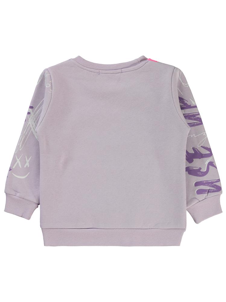 Civil Girls Grafit Baskılı 2-5 Yaş Sweatshirt - Lila