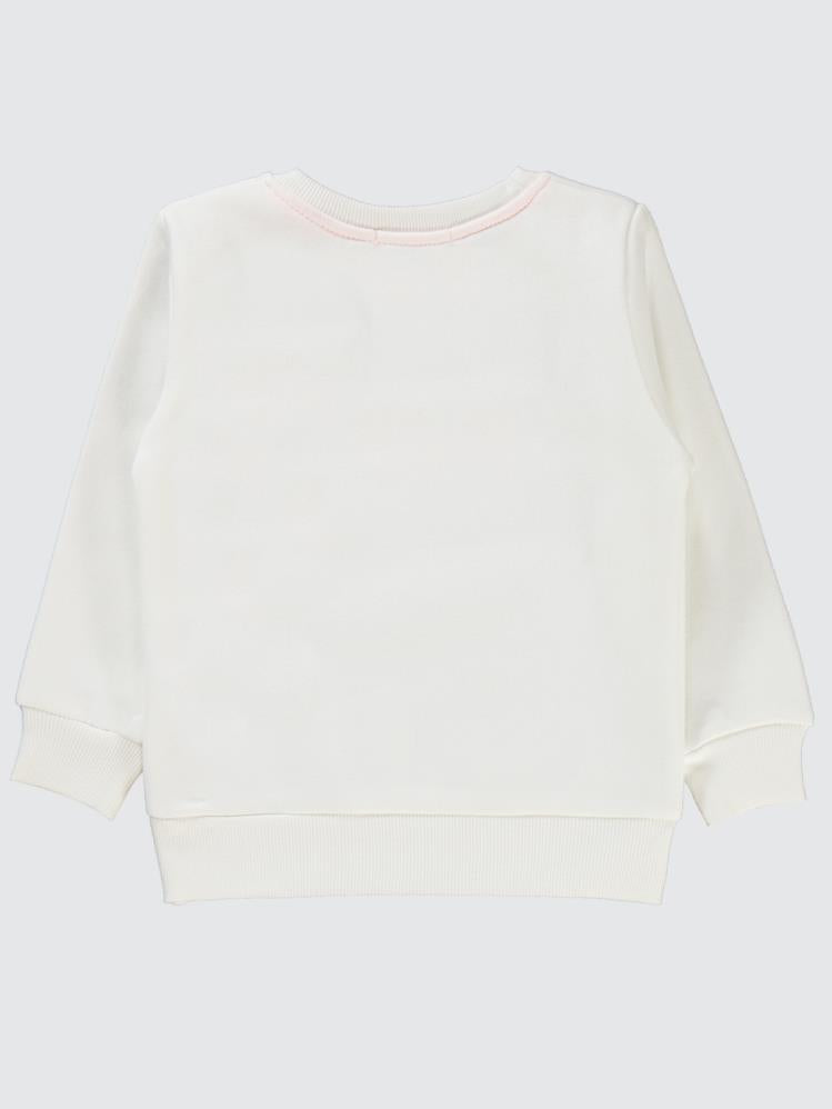 Civil Girls Milk Baskılı 2-5 Yaş Sweatshirt - Ekru