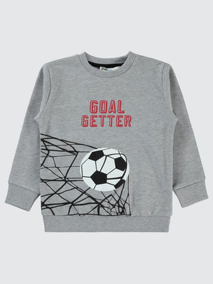 Civil Boys Street Skate Baskılı 2-5 Yaş Sweatshirt - Gri