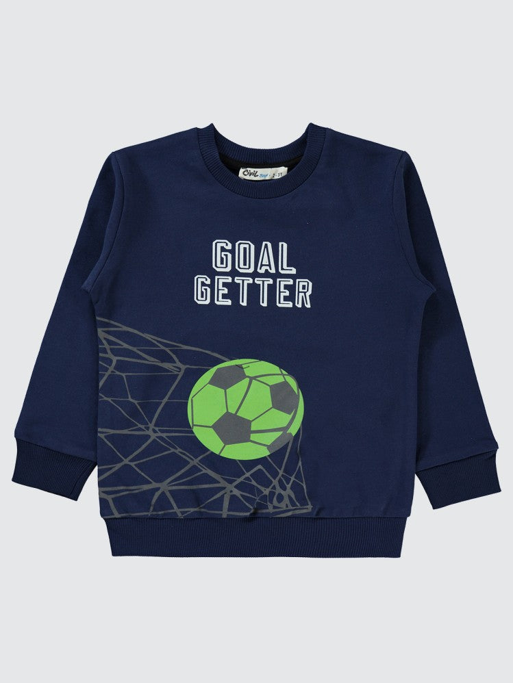 Civil Boys Street Skate Baskılı 2-5 Yaş Sweatshirt - Lacivert