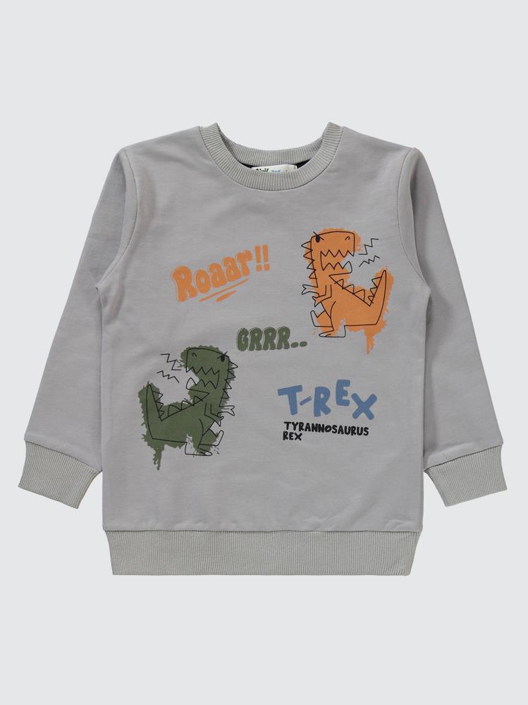 Civil Boys Trex Baskılı 2-5 Yaş Eşofman Takımı - Gri