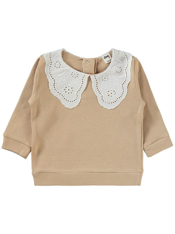 Civil Baby Yaka Dantelli 6-18 Ay Takım - Bej