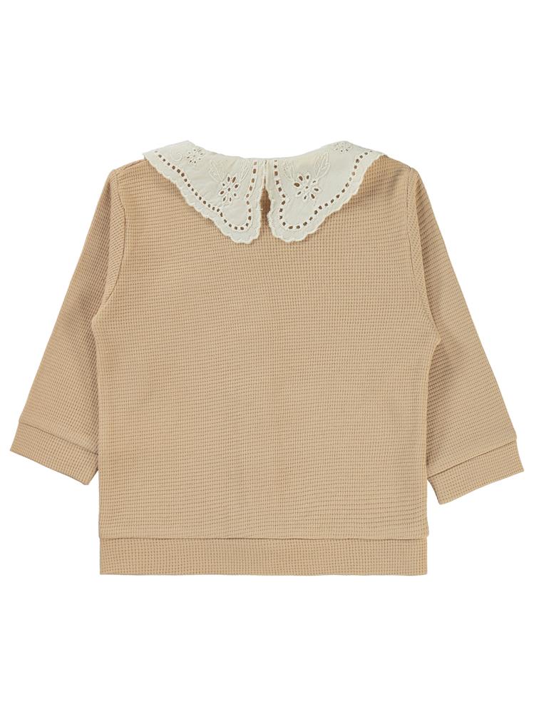 Civil Baby Yaka Dantelli 6-18 Ay Hırka - Bej